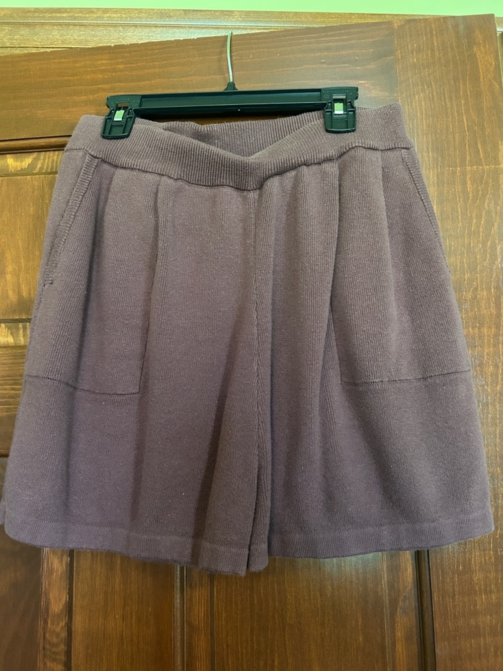 Cozy Knit Short Skirt - Deep Plum